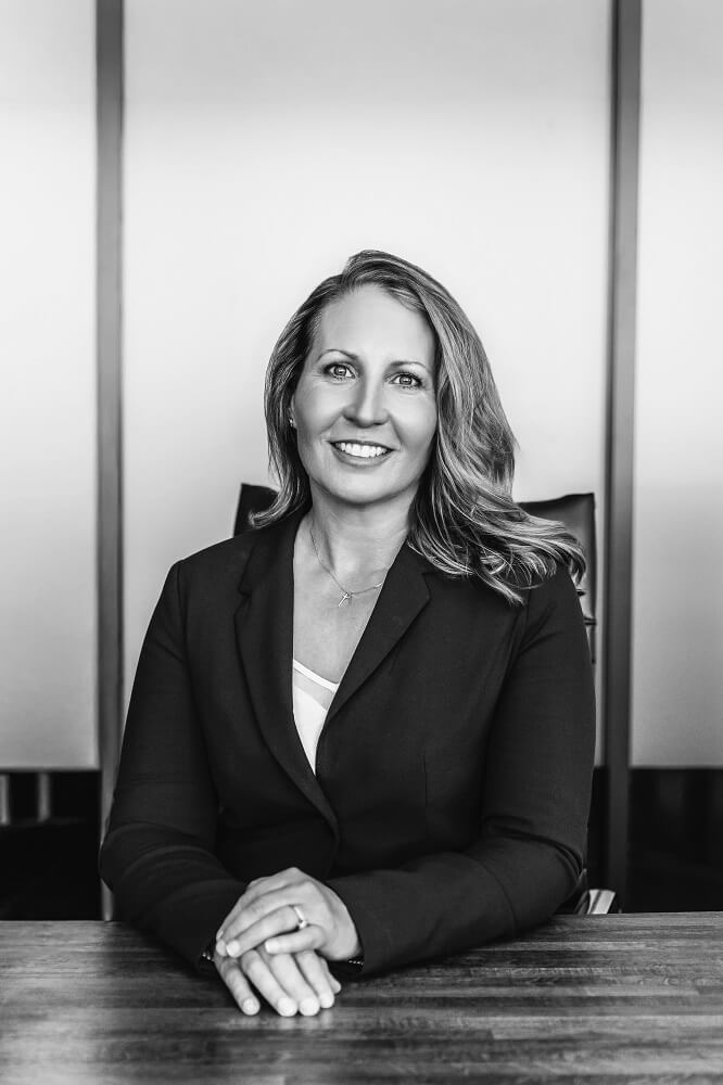 Chanda Rousseau Black & White Headshot