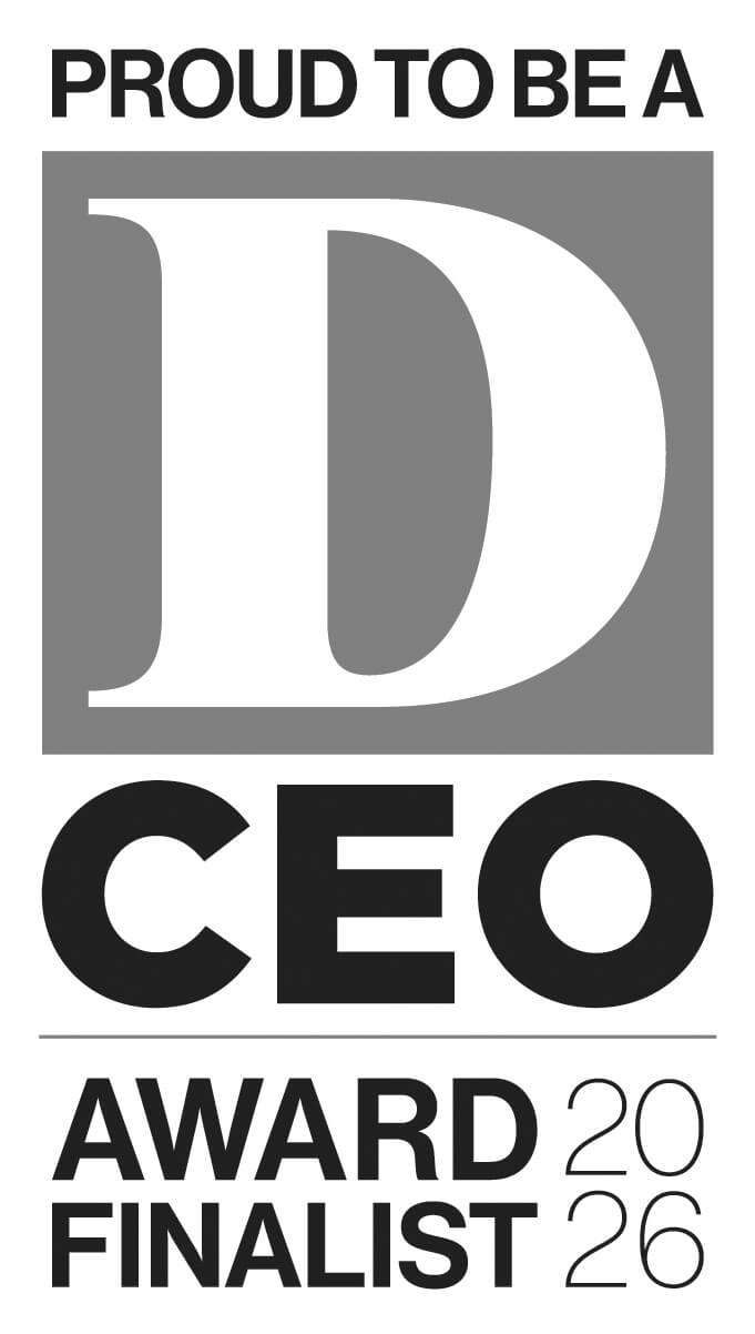 D CEO Award Finalist logo and recognition for RJA Construction in Dallas, TX.